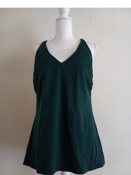 Kona Sol Tops - Deep Green V-Neck Women's Tank  Swim Top BAY ONE GET ONE FREE $15